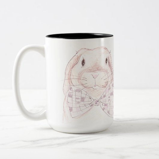 Tasse 2 Couleurs Bouteille de lapin de Cravate (Gauche)
