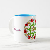 Tasse 2 Couleurs Bouteille flamboyenne de Boricua (Devant gauche)