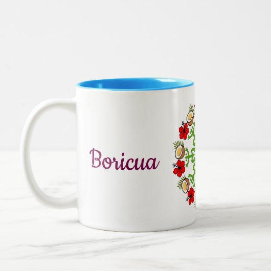 Tasse 2 Couleurs Bouteille flamboyenne de Boricua (Gauche)