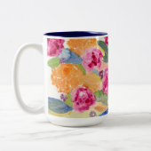 Tasse 2 Couleurs Bouteille florale aquarelle (Gauche)