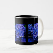 Tasse 2 Couleurs Bouteille noire avec hydrangées violettes (Devant droit)