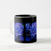 Tasse 2 Couleurs Bouteille noire avec hydrangées violettes (Devant gauche)