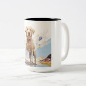 Tasse 2 Couleurs Bouteilles du Labrador (Devant droit)