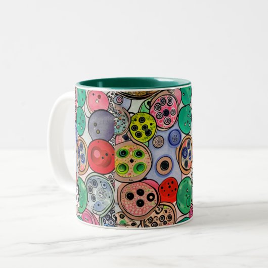 Tasse 2 Couleurs Bouton (Devant gauche)