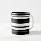 Tasse 2 Couleurs Bouton à deux tons Humbug Stripe (Devant droit)