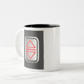 Tasse 2 Couleurs Bouton d'appel de l'ascenseur (Devant gauche)