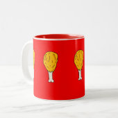 Tasse 2 Couleurs Bouton de jambe de poulet (Devant gauche)