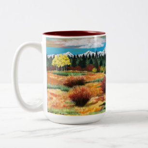 Tasse 2 Couleurs Bouton de prairie d'automne d'Aspen
