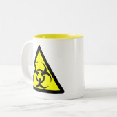 Tasse 2 Couleurs Bouton de symbole BIodanger (Devant gauche)