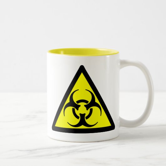 Tasse 2 Couleurs Bouton de symbole BIodanger (Droit)