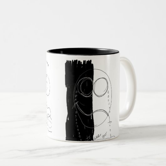 Tasse 2 Couleurs Bouton double impression (Devant droit)