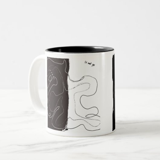 Tasse 2 Couleurs Bouton double impression (Devant gauche)