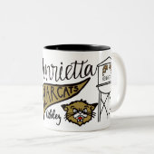 Tasse 2 Couleurs Bouton Esprit de l'école (Devant droit)