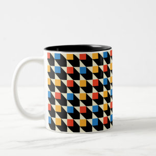 Tasse 2 Couleurs Boutons de café Carré colorés