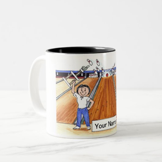 Tasse 2 Couleurs Bowling - Femme (Devant gauche)