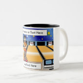 Tasse 2 Couleurs Bowling personnalisé - Dessin masculin (Devant droit)