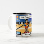 Tasse 2 Couleurs Bowling personnalisé - Dessin masculin (Devant gauche)