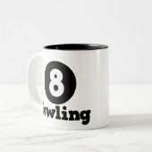 Tasse 2 Couleurs Bowling Team, Bowler Pin Humour (Devant gauche)
