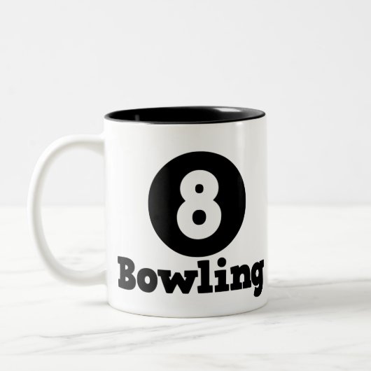 Tasse 2 Couleurs Bowling Team, Bowler Pin Humour (Gauche)