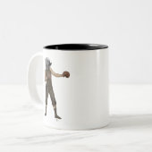 Tasse 2 Couleurs Boxe Bulldog (Devant gauche)