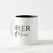 Tasse 2 Couleurs Boxer Mom - Dog Pawprint (Devant gauche)