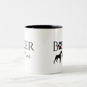 Tasse 2 Couleurs Boxer Mom - Dog Pawprint (Centre)