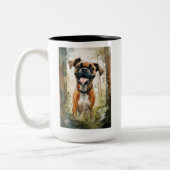 Tasse 2 Couleurs Boxer Terrier Aquarelle Whimsical (Gauche)