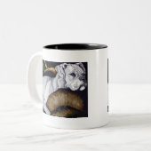 Tasse 2 Couleurs Boxeur blanc (Devant gauche)