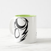 Tasse 2 Couleurs Boxeur vert frais (Devant gauche)