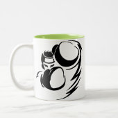 Tasse 2 Couleurs Boxeur vert frais (Gauche)