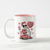 Tasse 2 Couleurs Boy Bye Funny Anti-Valentin (Gauche)