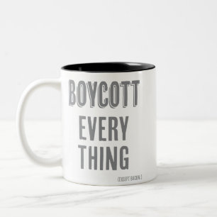 Tasse 2 Couleurs Boycott Tout (sauf bacon)