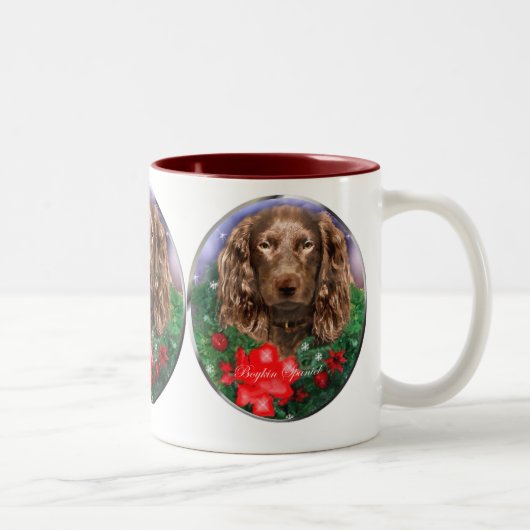 Tasse 2 Couleurs Boykin Spaniel Cadeaux de Noël (Droit)