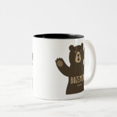 Tasse 2 Couleurs Bozeman Montana Peace Bear (Devant droit)