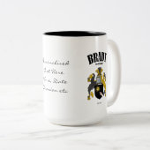 Tasse 2 Couleurs Brady Family Crest, Traduction & Signification (Devant droit)