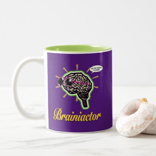 Tasse 2 Couleurs Brainiactor Purple BG (Avec donut)