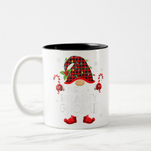 Tasse 2 Couleurs Brainy Gnome Buffalo Plaid Matching Family Christy