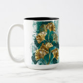 Tasse 2 Couleurs Branch with Golden Leaves Ginko Biloba (Gauche)