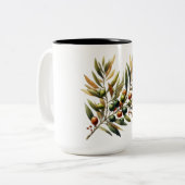 Tasse 2 Couleurs Branche D'Olivier (Devant gauche)