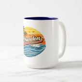 Tasse 2 Couleurs Brandon Retro Sunset Name Design (Devant droit)