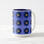 Tasse 2 Couleurs Breathe, Sur Blue Boho Star, (Devant droit)