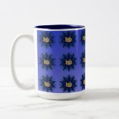 Tasse 2 Couleurs Breathe, Sur Blue Boho Star, (Gauche)