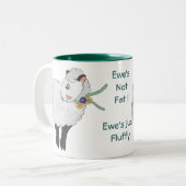 Tasse 2 Couleurs Brebis non grosse, brebis pelucheuse ! (Devant gauche)