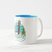 Tasse 2 Couleurs Bregenz autriche pour skier logo (Devant droit)