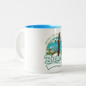Tasse 2 Couleurs Bregenz autriche pour skier logo (Devant gauche)