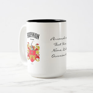 Tasse 2 Couleurs Brennan Family Crest, Traduction & Signification
