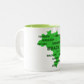 Tasse 2 Couleurs Brésil (Devant gauche)