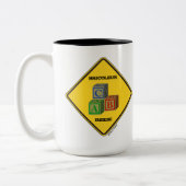 Tasse 2 Couleurs Bricoleur à l'intérieur (panneau d'avertissement d (Gauche)