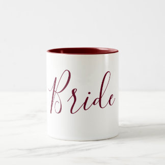 Tasse 2 Couleurs Bride Bourgogne et cursive blanche