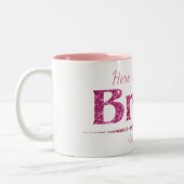 Tasse 2 Couleurs Bride et diamants de Parties scintillant rose chau (Gauche)